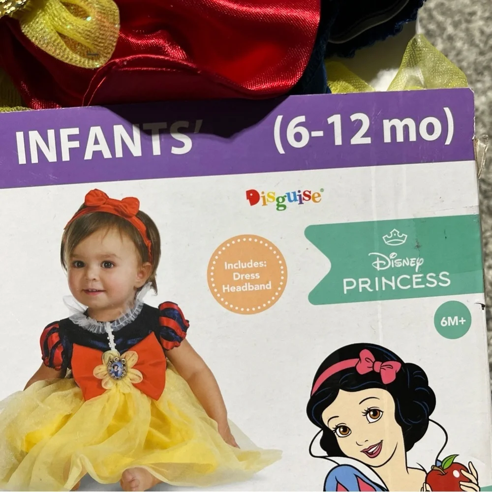 Snow White Costume Girls 12-18 Months Tutu Poof Sleeve Pendant Disney Baby New